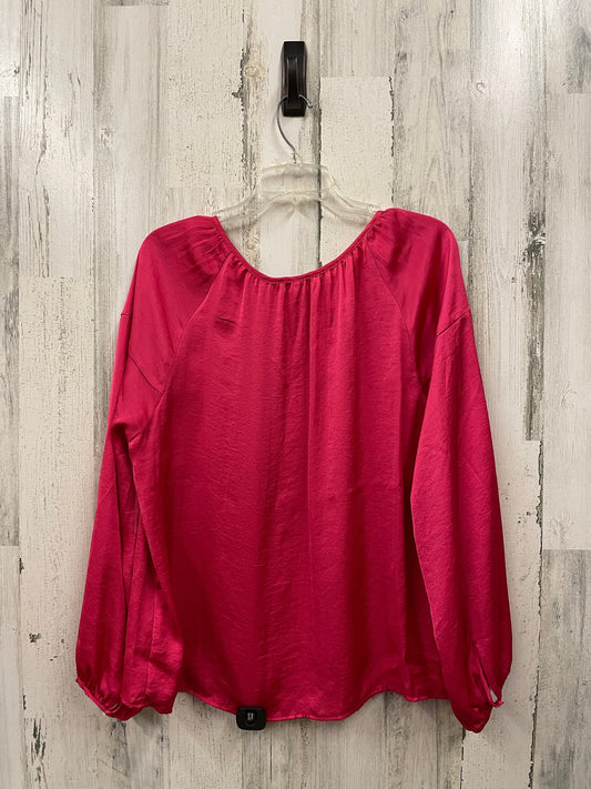 Top Long Sleeve By Vince Camuto In Pink, Size: L