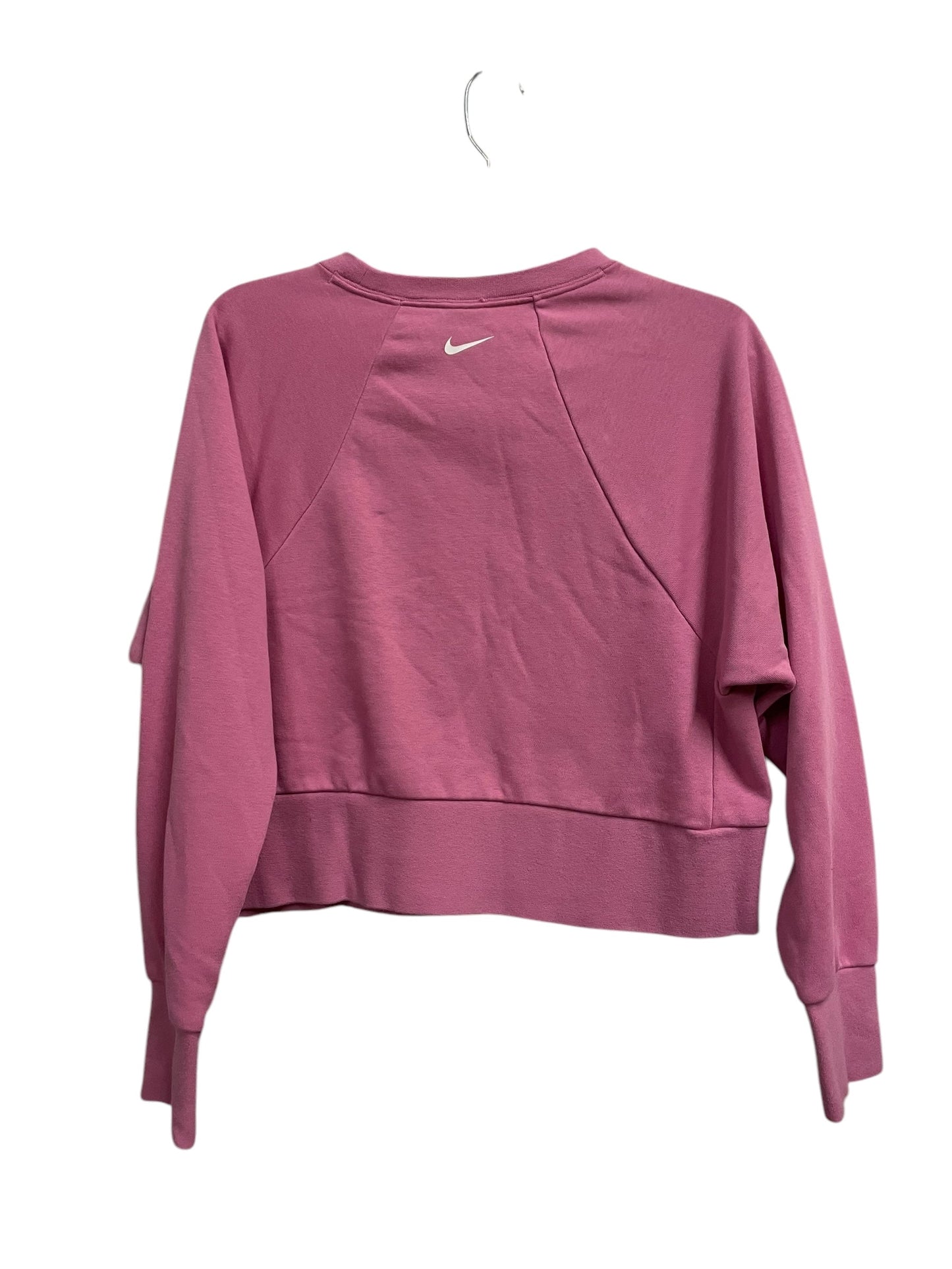 Athletic Top Long Sleeve Crewneck By Nike Apparel In Pink, Size: S