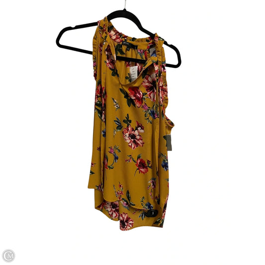Top Sleeveless By Gibson In Yellow, Size: M