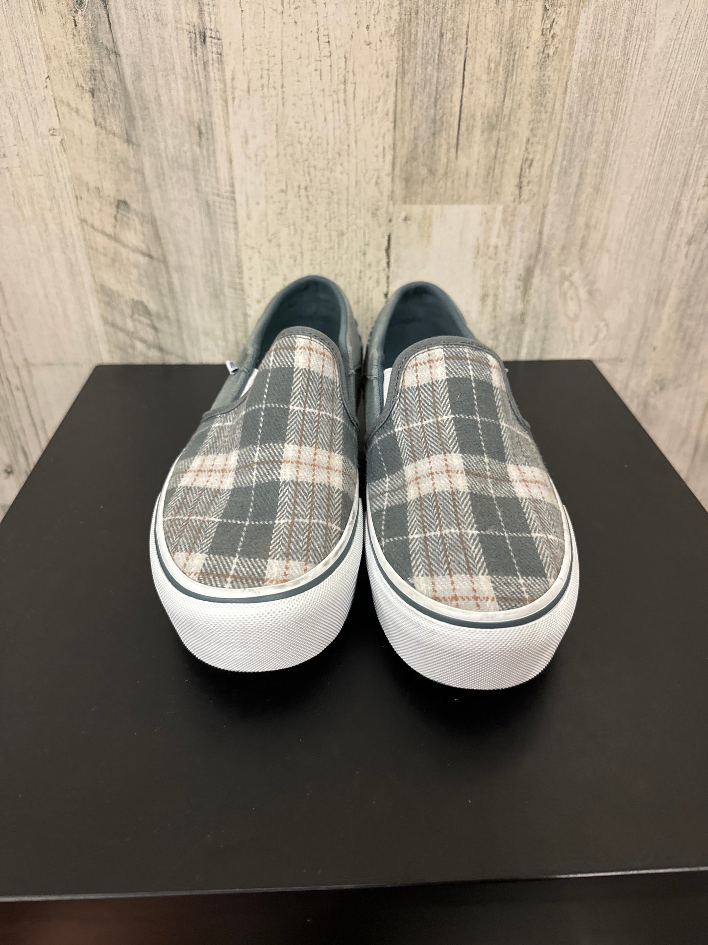 Grey Shoes Flats Vans, Size 8