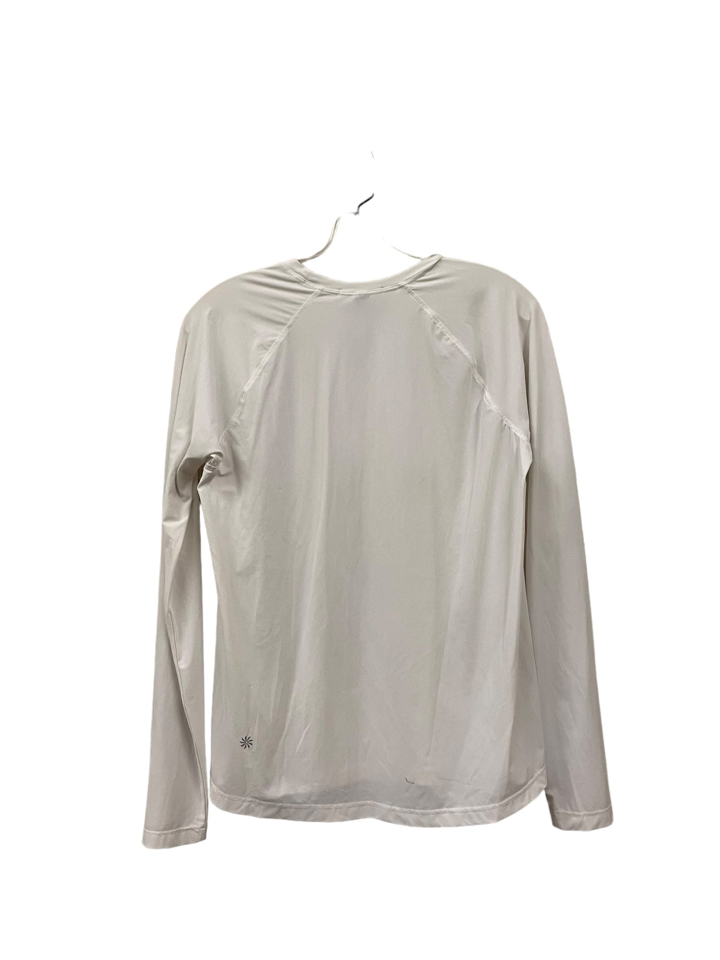 Athletic Top Long Sleeve Crewneck By Athleta In White, Size: S