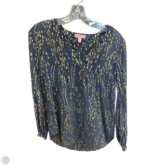 Top Long Sleeve Designer By Lilly Pulitzer In Blue, Size: Xs