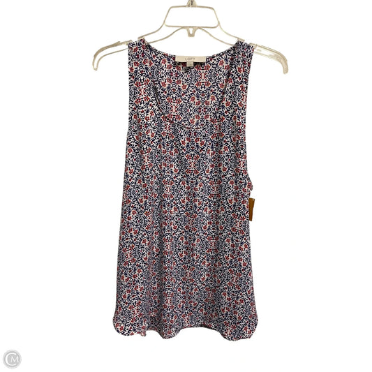 Top Sleeveless By Loft In Blue, Size: L