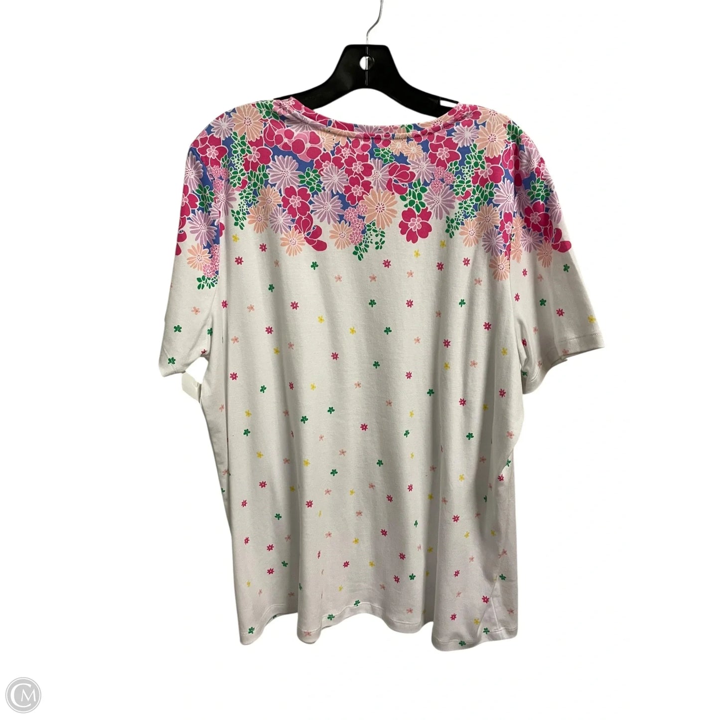 Top Short Sleeve Basic By Kim Rogers In White, Size: 1x