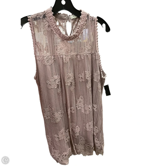 Top Sleeveless By Clothes Mentor In Pink, Size: 2x