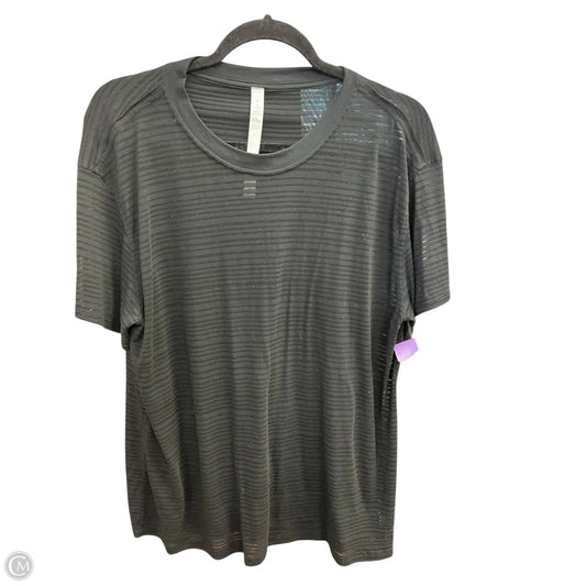 Athletic Top Short Sleeve By Lululemon In Black, Size: 10