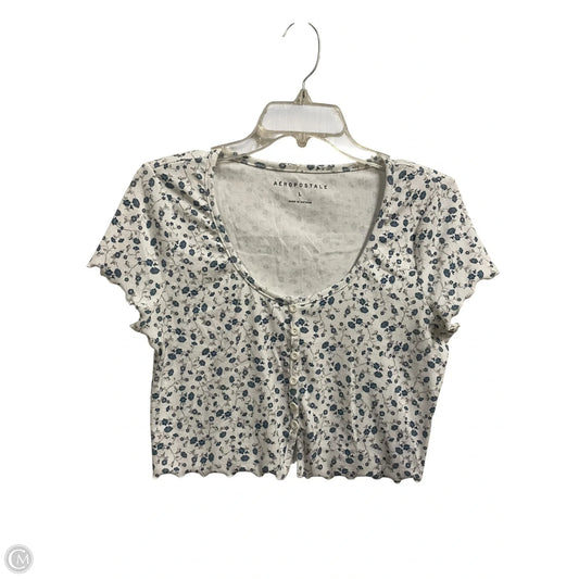 Top Short Sleeve By Aeropostale In White, Size: L