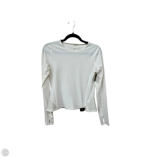 Top Long Sleeve By Lululemon In White, Size: 4