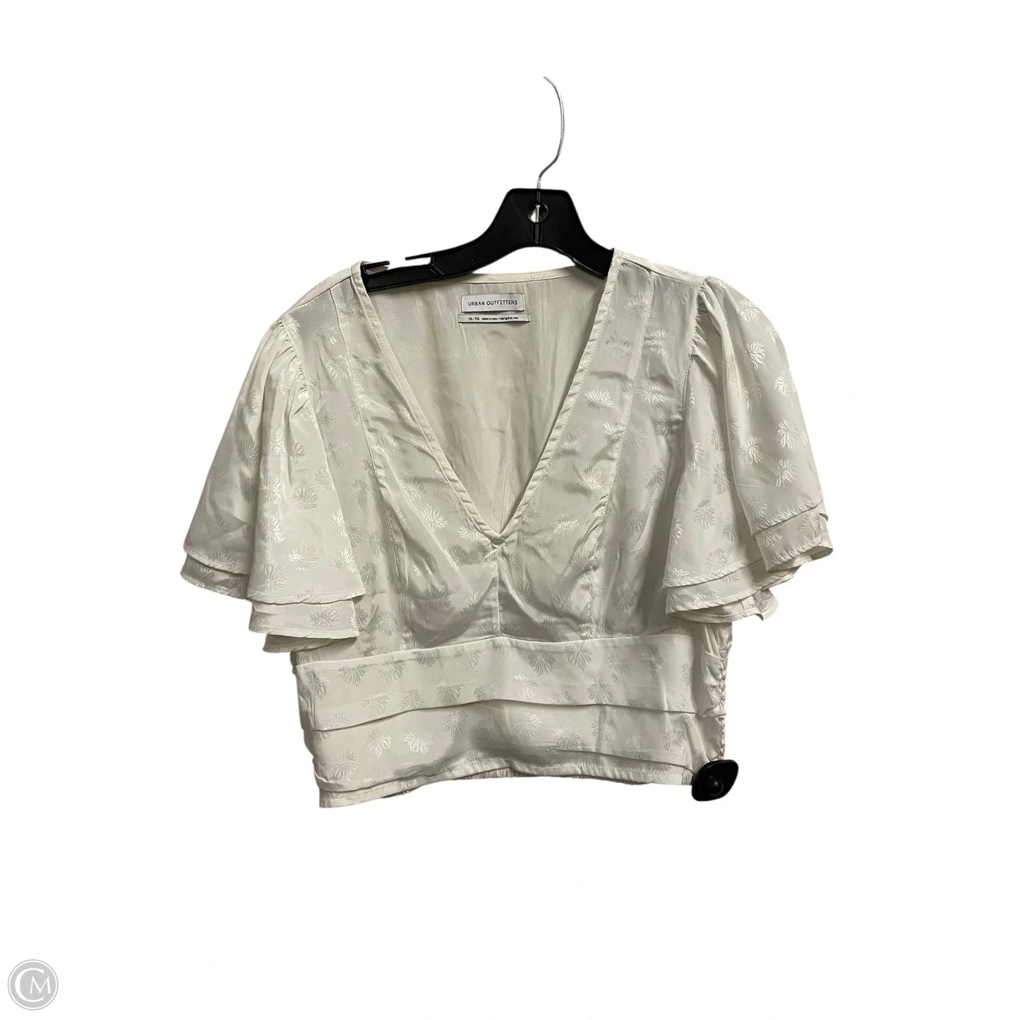 Top Short Sleeve By Urban Outfitters In White, Size: Xl