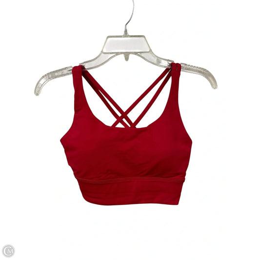 Athletic Bra By Lululemon In Red, Size: 6