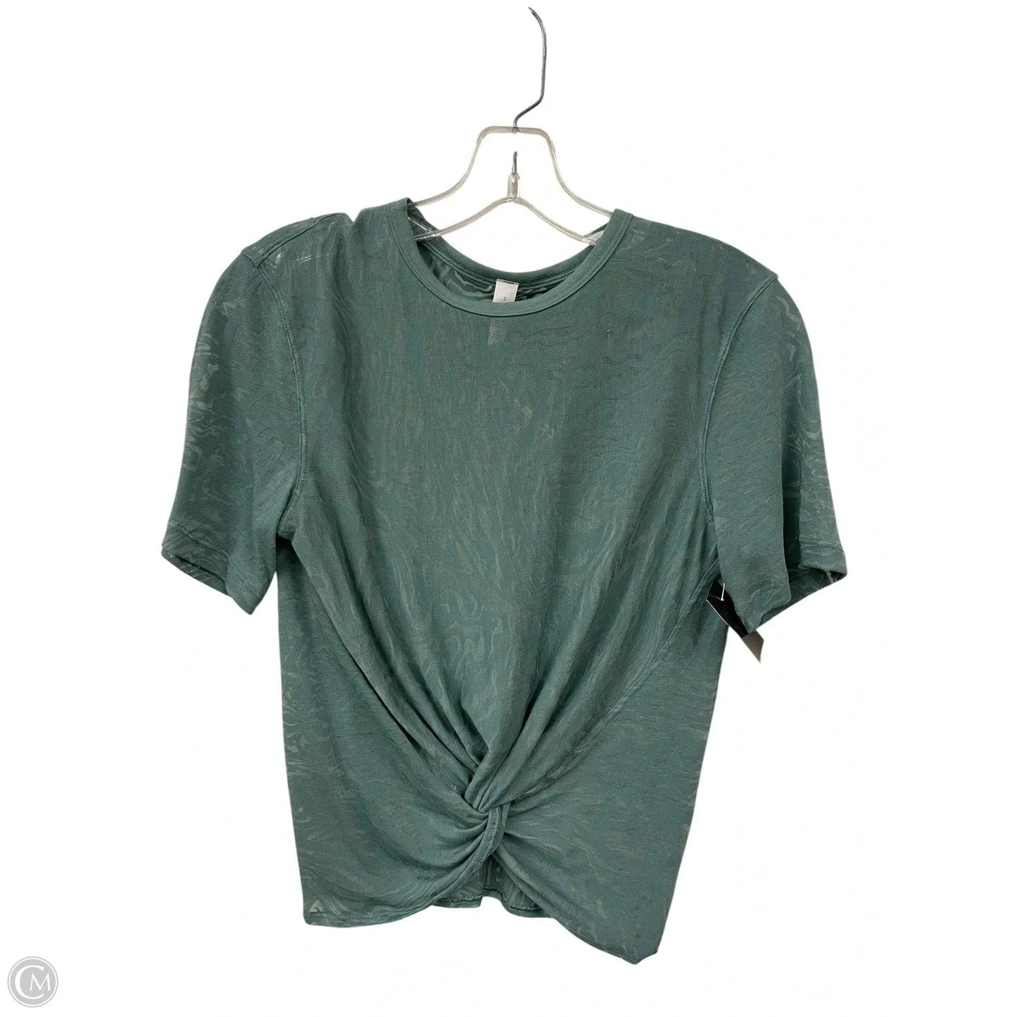 Athletic Top Short Sleeve By Lululemon In Blue, Size: 2