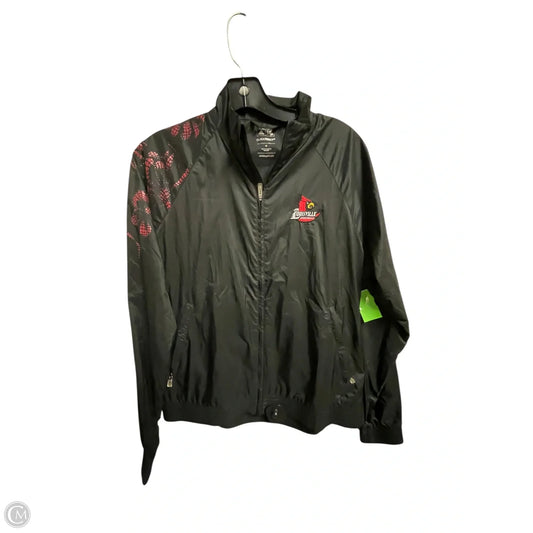 Athletic Jacket By Adidas In Grey, Size: M