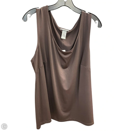 Top Sleeveless By Catherines In Brown, Size: 1x