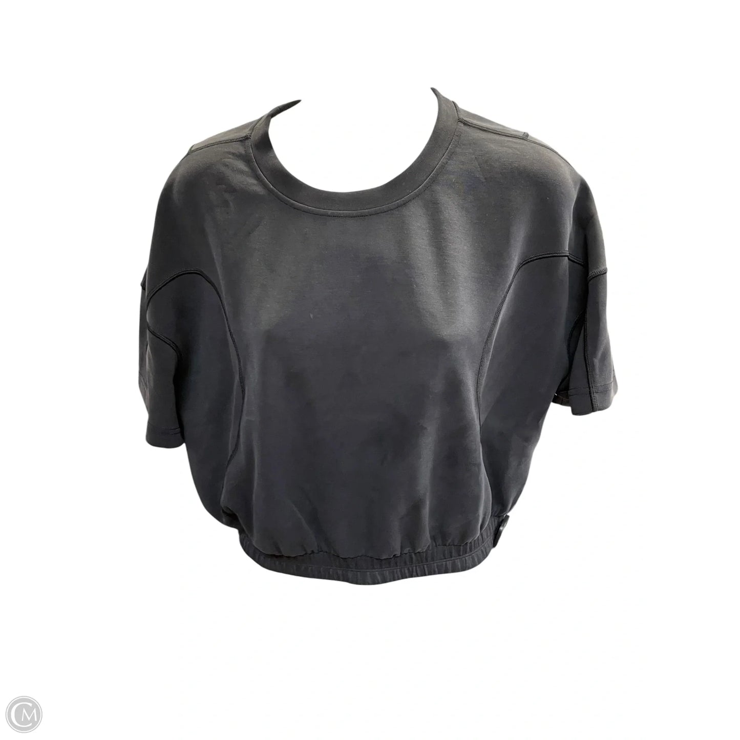 Athletic Top Short Sleeve By Lululemon In Black, Size: 8