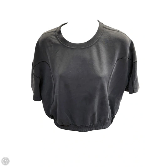 Athletic Top Short Sleeve By Lululemon In Black, Size: 8