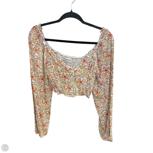 Top Long Sleeve By Urban Outfitters In Orange, Size: M