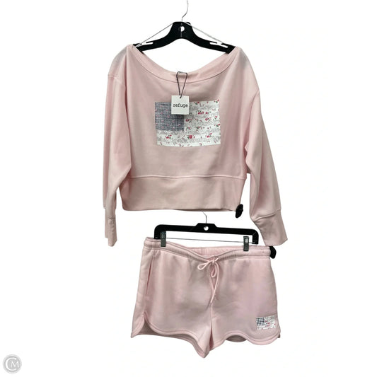 Shorts Set By Refuge In Pink, Size: Xl