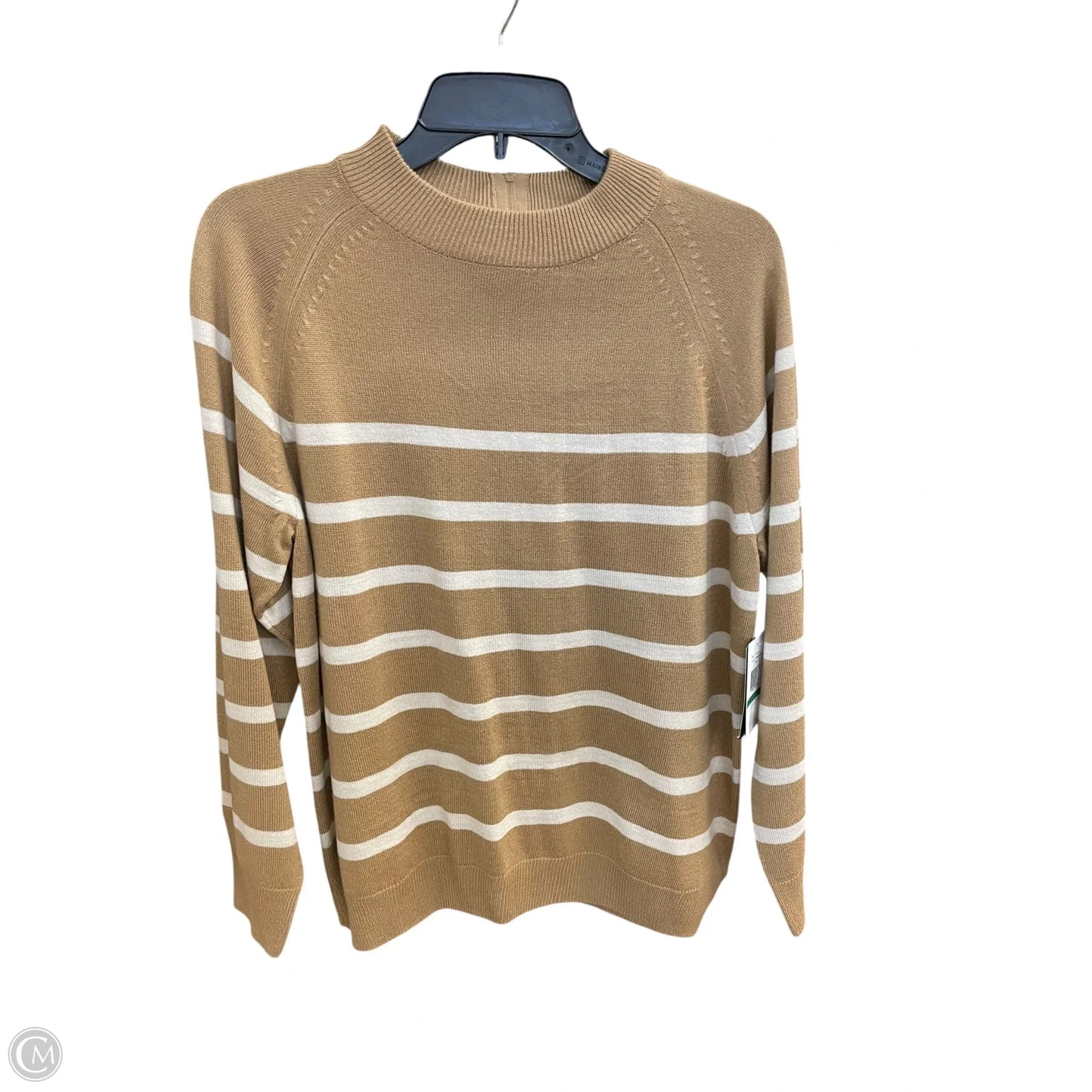 Top Long Sleeve By Clothes Mentor In Brown & Cream, Size: L