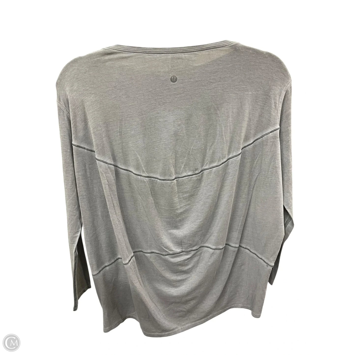 Athletic Top Long Sleeve Crewneck By Lululemon In Grey, Size: S