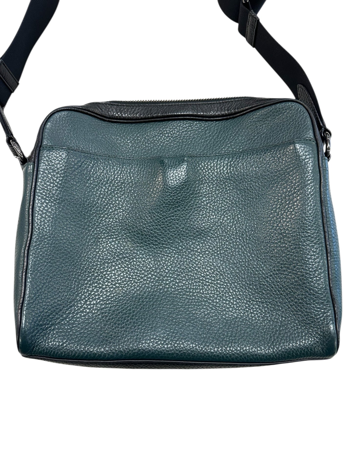 Handbag Designer By Coach In Black & Green, Size:Medium