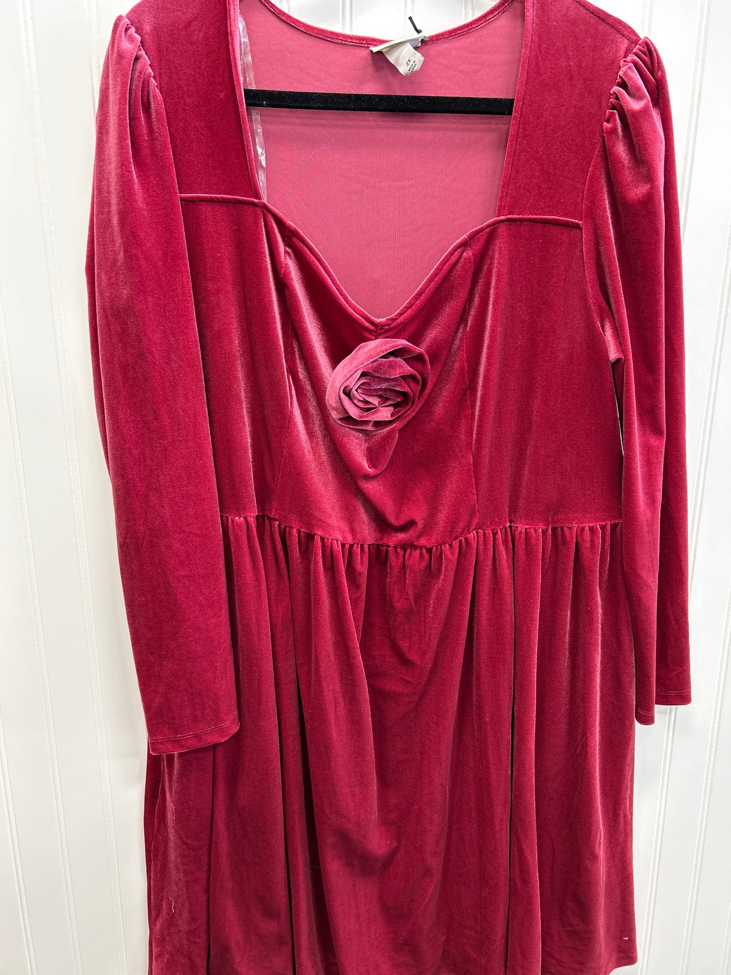 Dress Party Midi By Ava & Viv In Pink, Size:2X