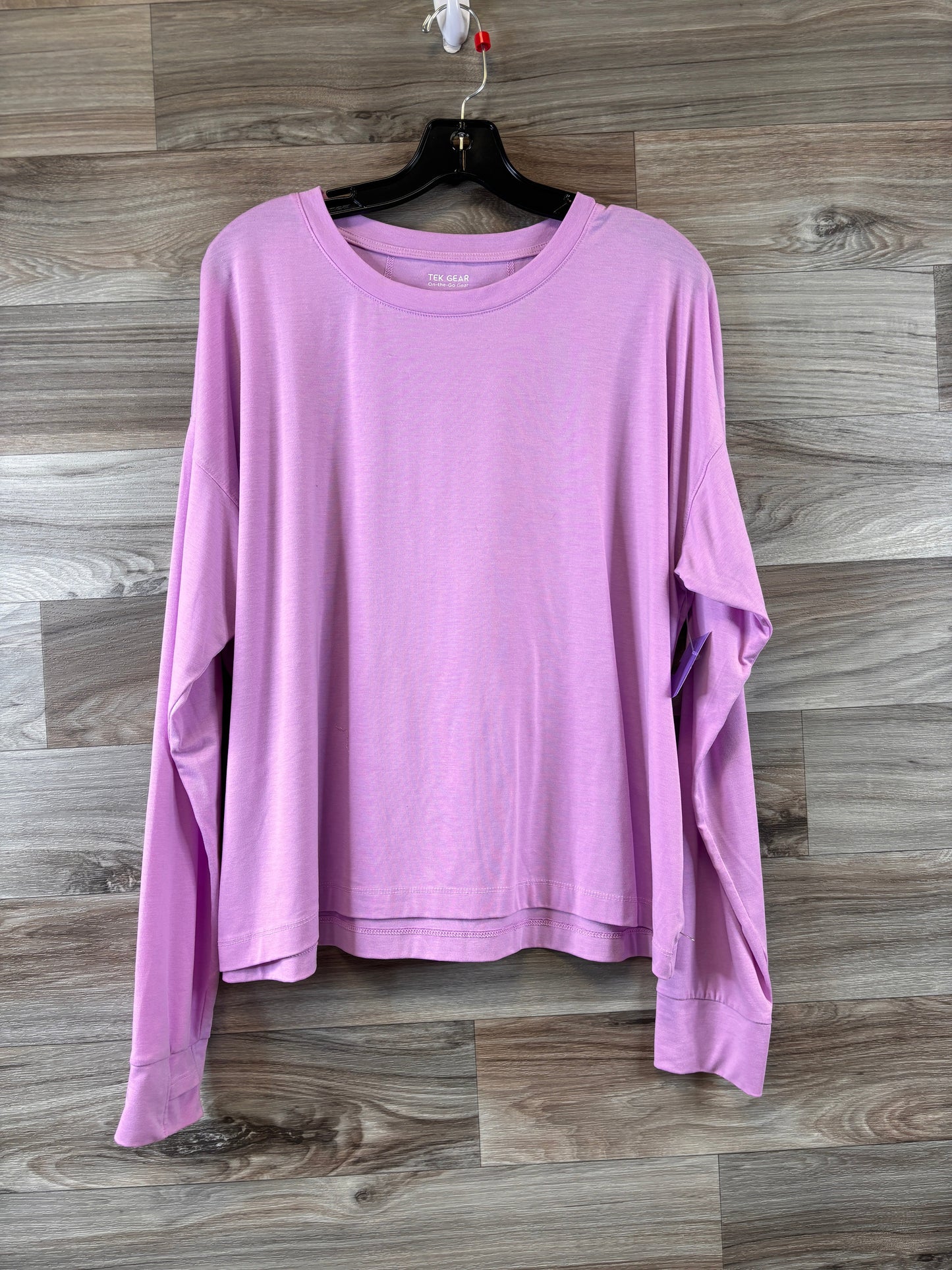 Purple Top Long Sleeve Basic Tek Gear, Size Xl