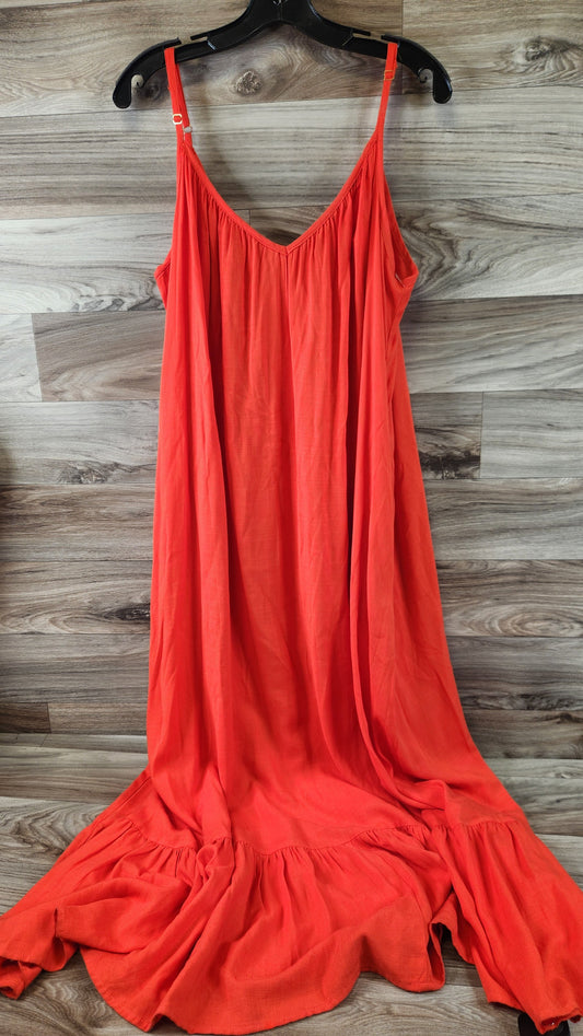 Orange Dress Casual Maxi Ava & Viv, Size 1x