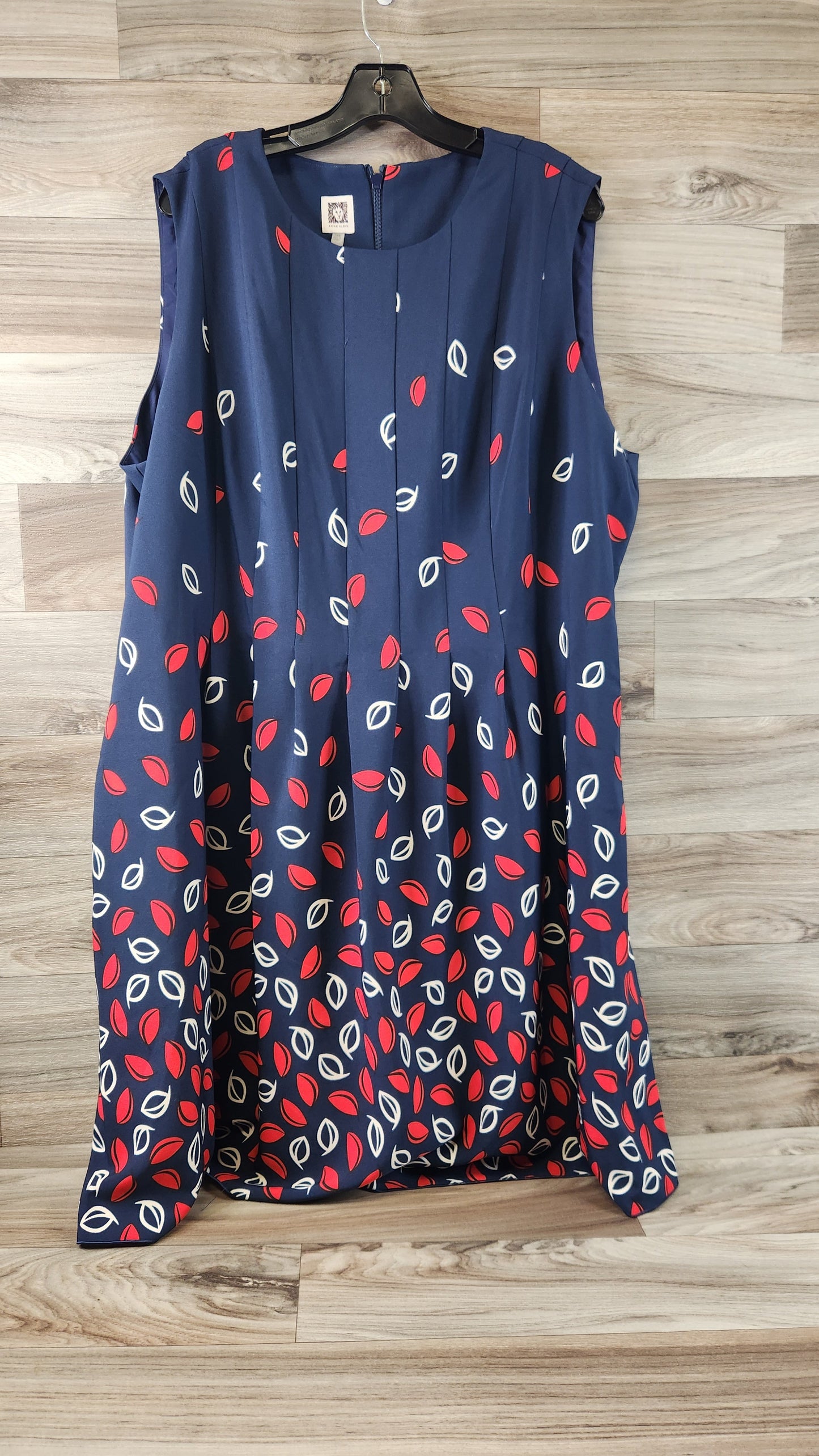 Blue & Red & White Dress Casual Maxi Anne Klein, Size 2x
