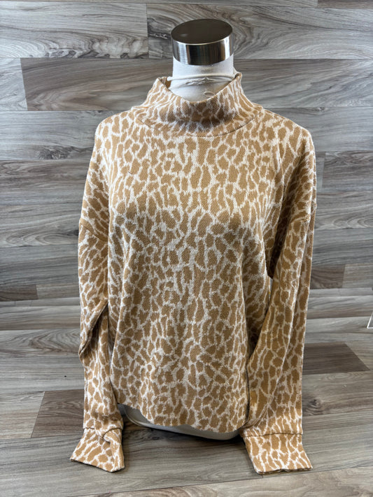 Top Long Sleeve By Loft In Animal Print, Size: L