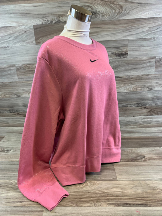 Sweatshirt Crewneck By Nike Apparel In Pink, Size: 1x