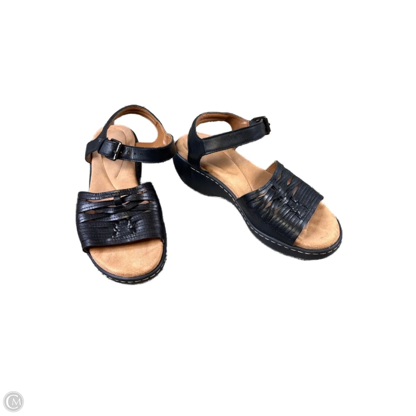Sandals Flats By Easy Spirit In Black, Size: 8