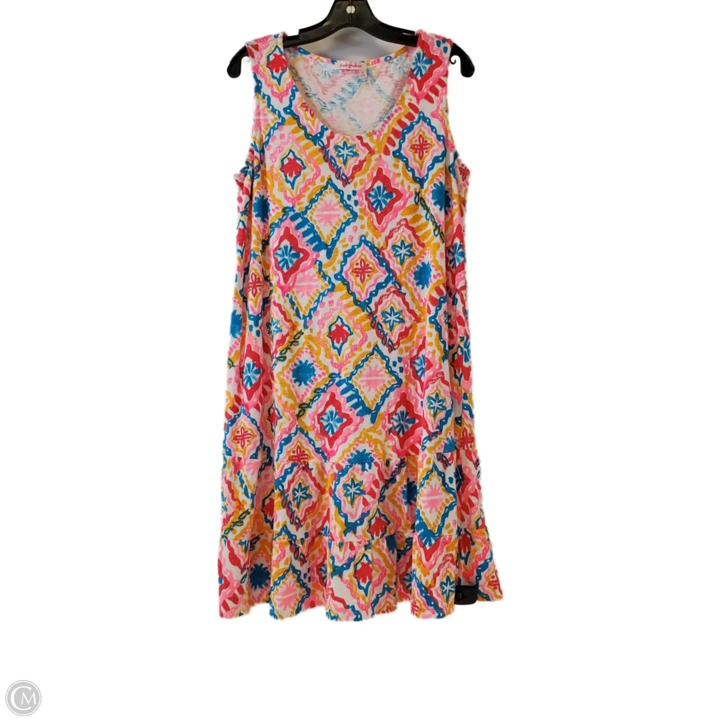 Dress Casual Midi By Fresh Produce In Blue & Red, Size: M