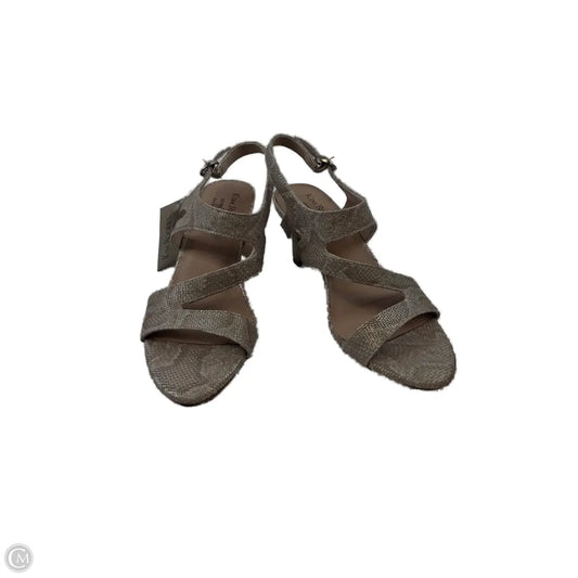 Sandals Heels Kitten By Kim Rogers In Tan, Size: 7