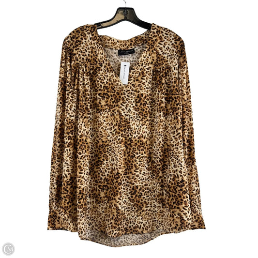 Top Long Sleeve By Lane Bryant In Animal Print, Size: 1x
