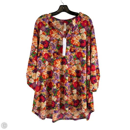 Top Long Sleeve By Dear Scarlett In Multi-colored, Size: 2x
