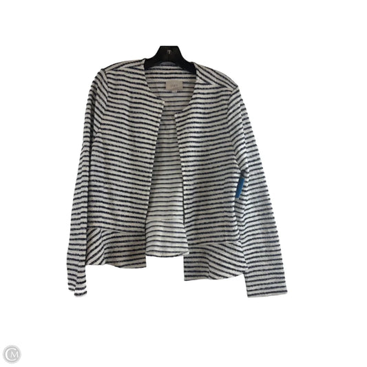 Blazer By Loft In Striped Pattern, Size: M