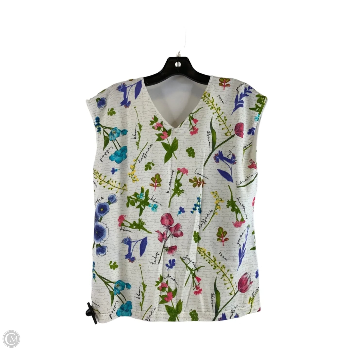 Top Sleeveless Basic By Talbots In Floral Print, Size: Lp