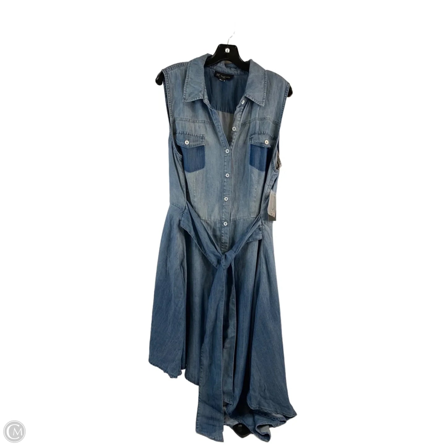 Dress Casual Midi By Inc In Blue Denim, Size: Xl
