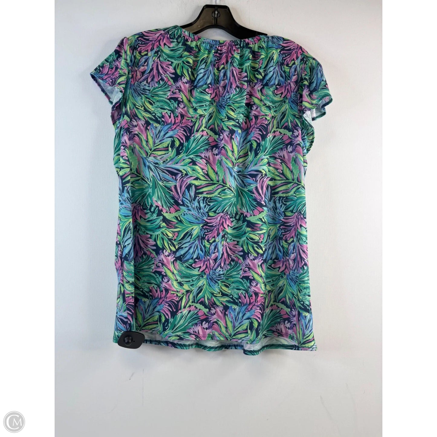 Top Short Sleeve By Clothes Mentor In Blue & Pink, Size: L