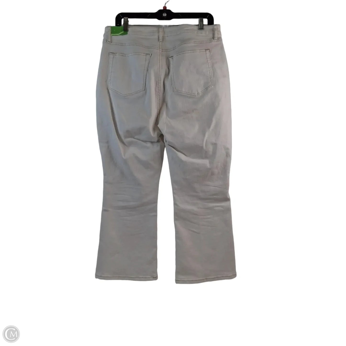 Jeans Cropped By Loft In Cream, Size: 12