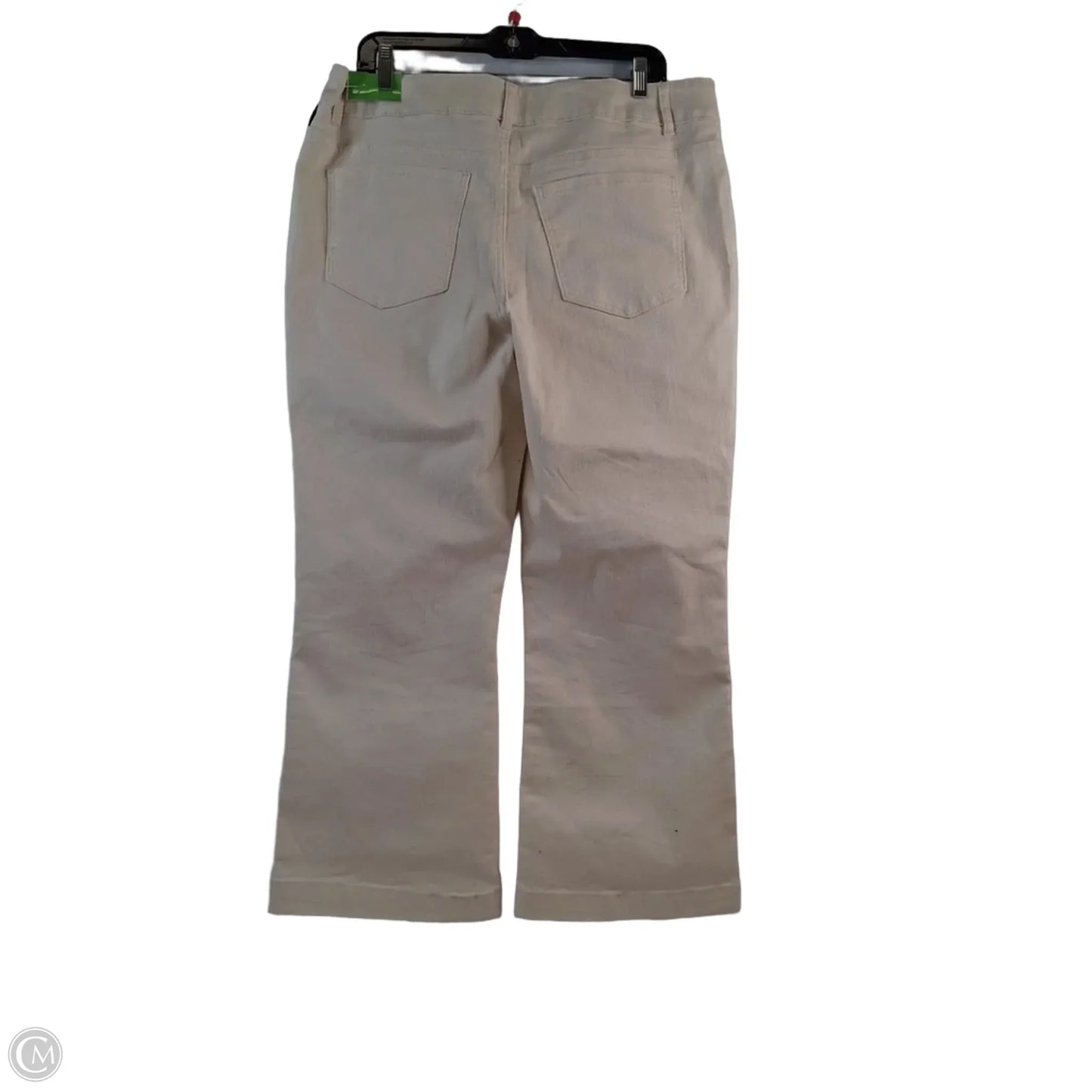 Jeans Cropped By D Jeans In Cream, Size: 14