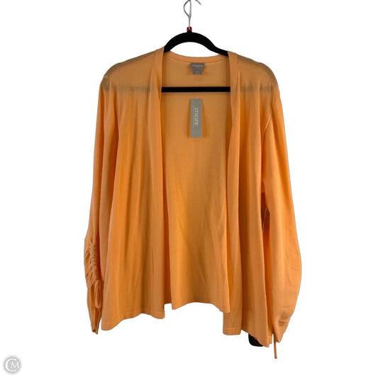 Cardigan By Chicos In Orange, Size: Xl