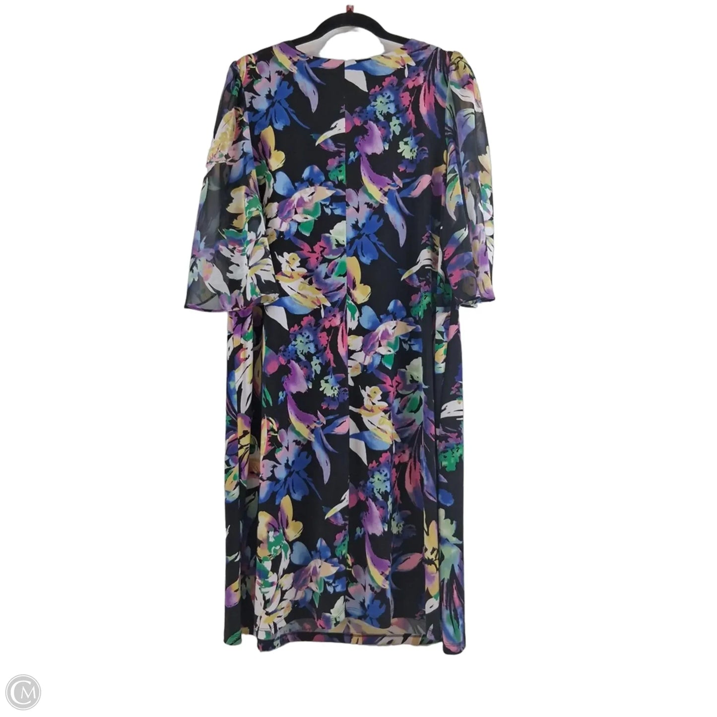 Dress Casual Midi By Connected Apparel In Black & Yellow, Size: Xl