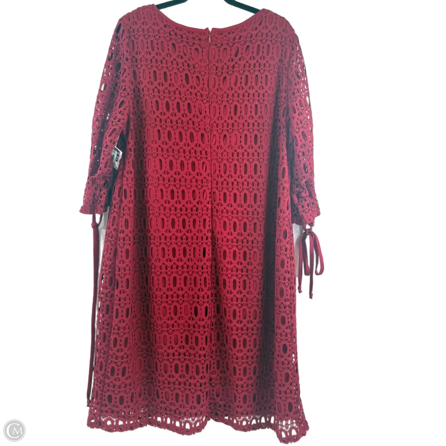 Dress Casual Midi By Dressbarn In Red, Size: 1x