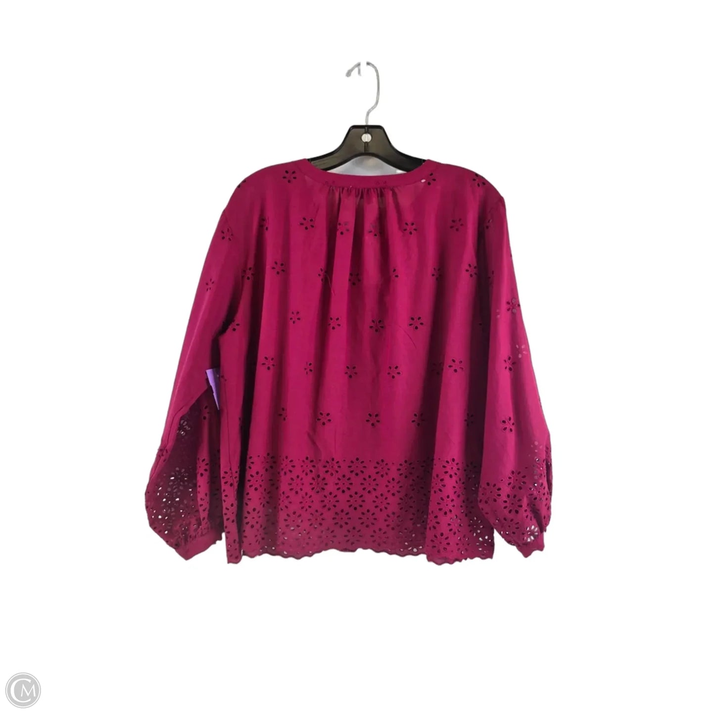 Top Long Sleeve By Loft In Maroon, Size: M