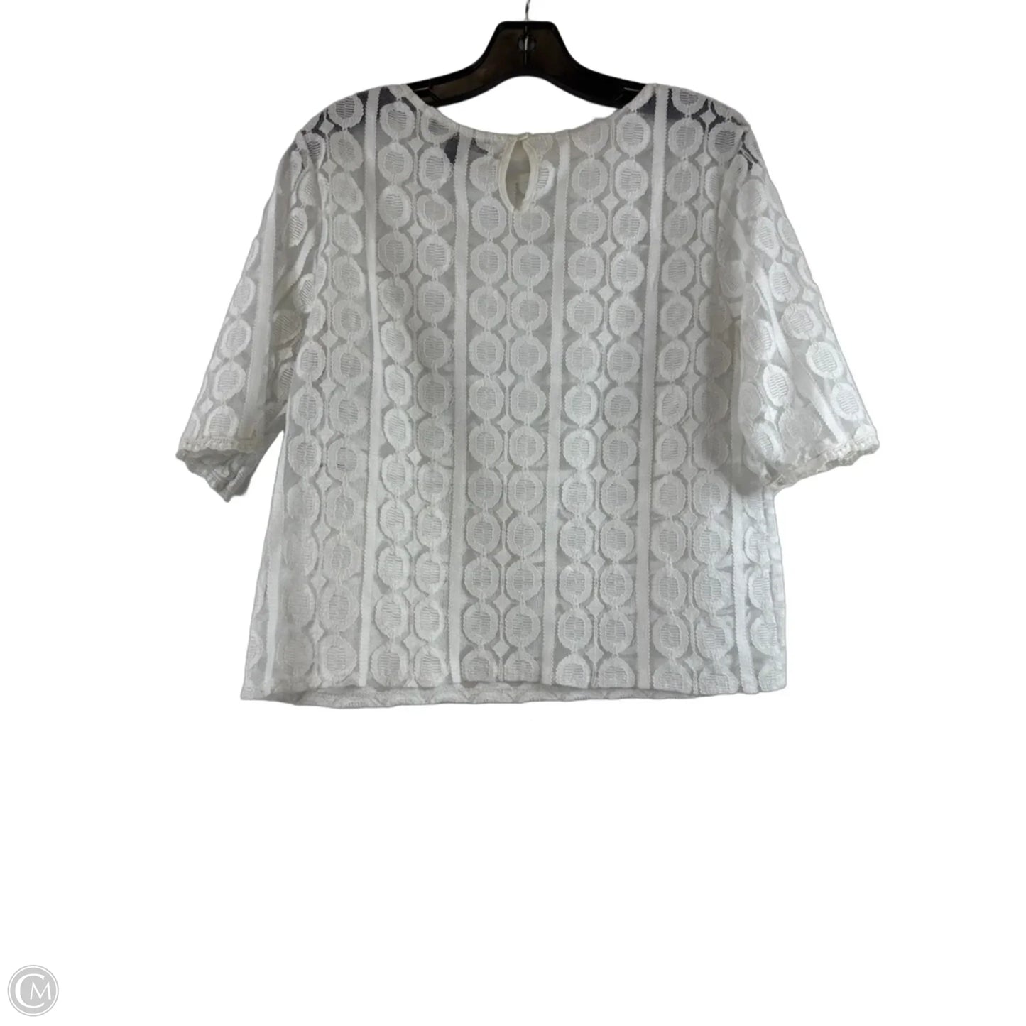 Top Short Sleeve By Atmosphere In White, Size: M