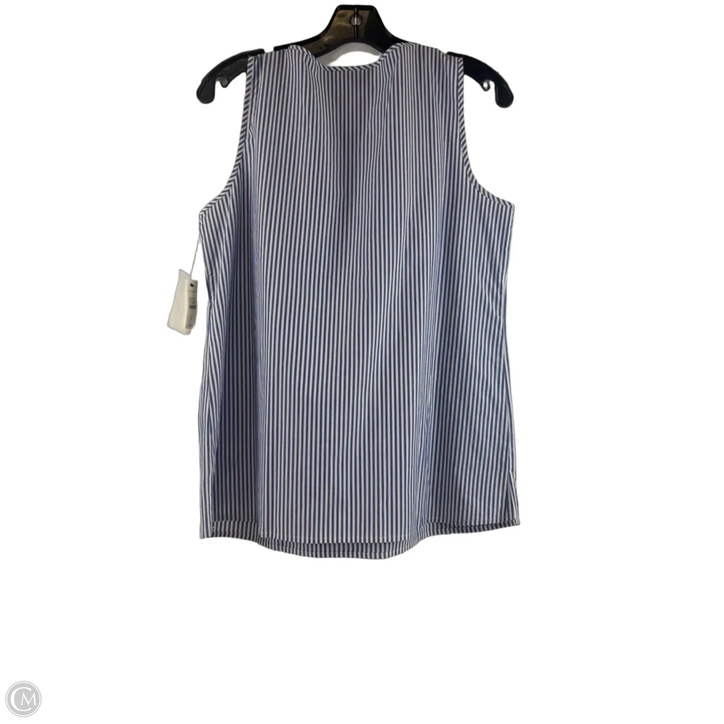 Top Sleeveless By Talbots In Striped Pattern, Size: M