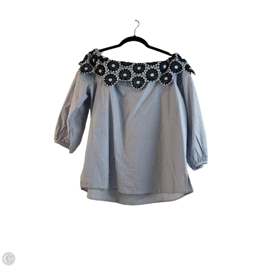 Top Short Sleeve By Loft In Striped Pattern, Size: S