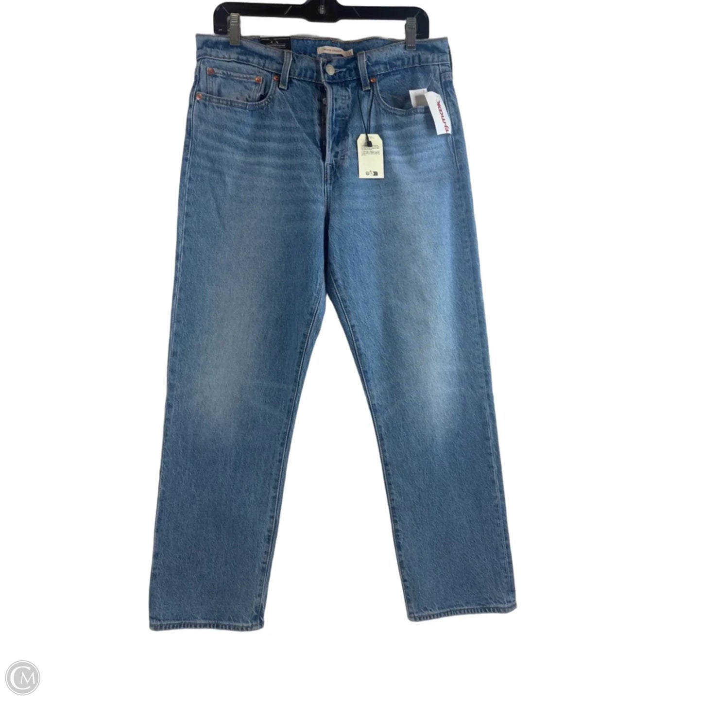 Jeans Straight By Levis In Blue Denim, Size: 8