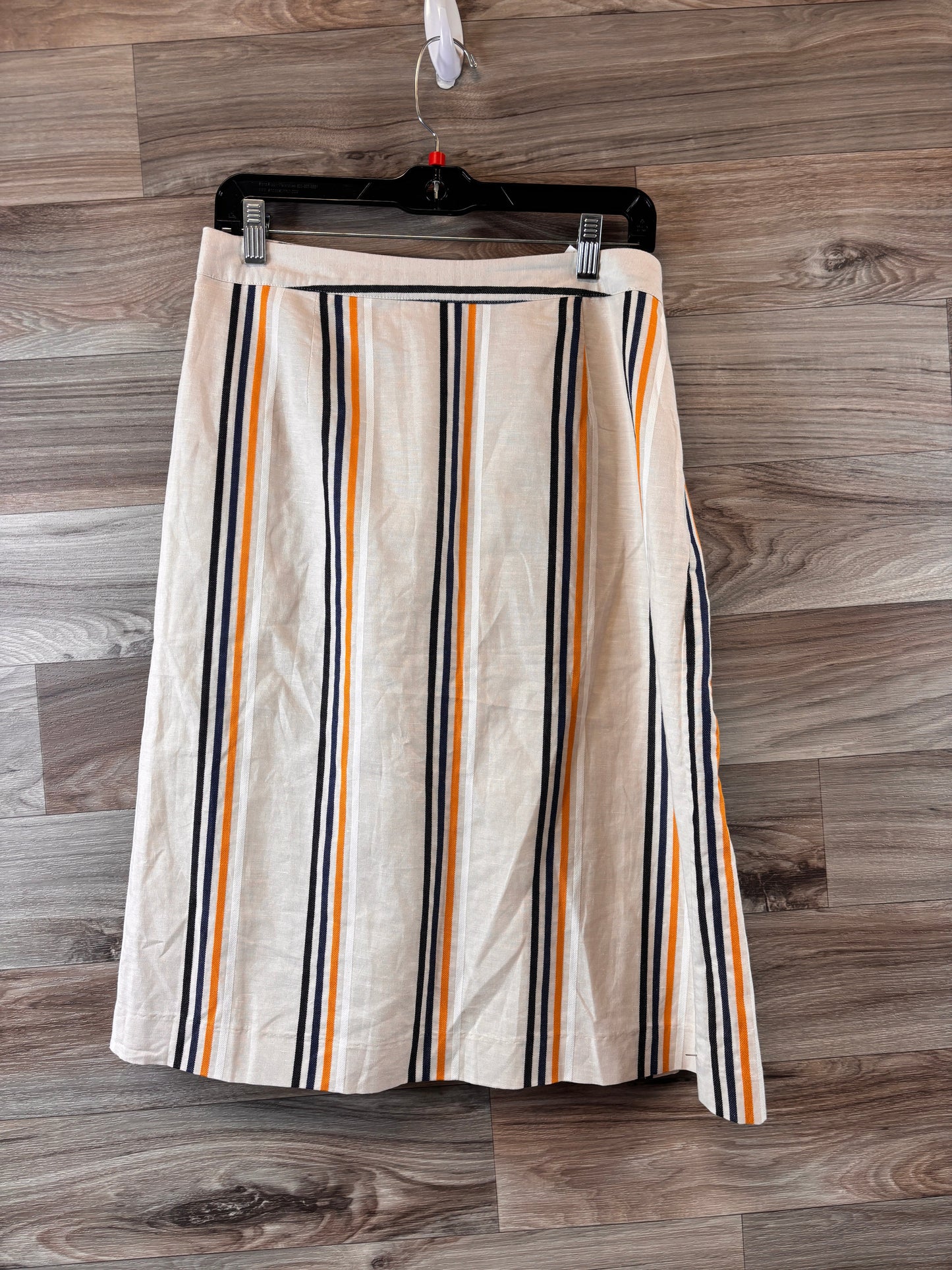 Cream & Orange Skirt Midi Who What Wear, Size 10